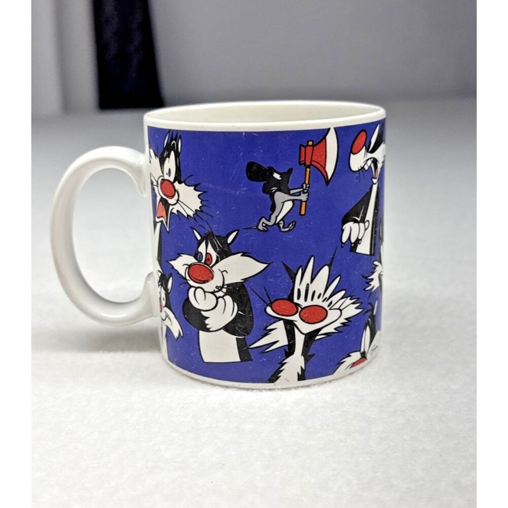 Applause 1994 Sylvester Cat Mug Warner Bros Looney Tunes Coffee Cup Vintage